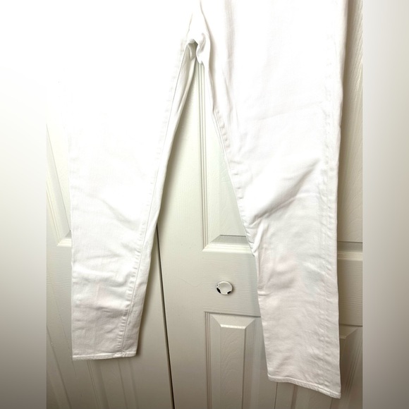 AG Adriano Goldschmied The Prima Mid Rise Cigarette Leg Denim Jeans White 31R - Picture 6 of 13